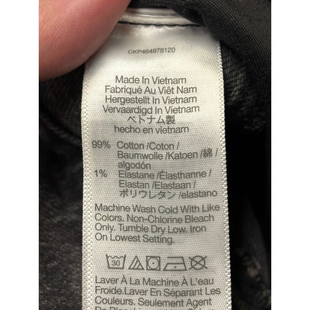 Madewell The Perfect Vintage Straight Jean Faded Black Seam Denim Womens 24X29 - Picture 7 of 14